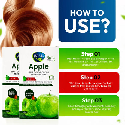 Luvvel Apple Hair Color Cream (500ml)