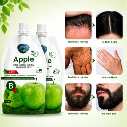 Luvvel Apple Hair Color Cream (500ml)