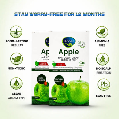 Luvvel Apple Hair Color Cream (500ml)