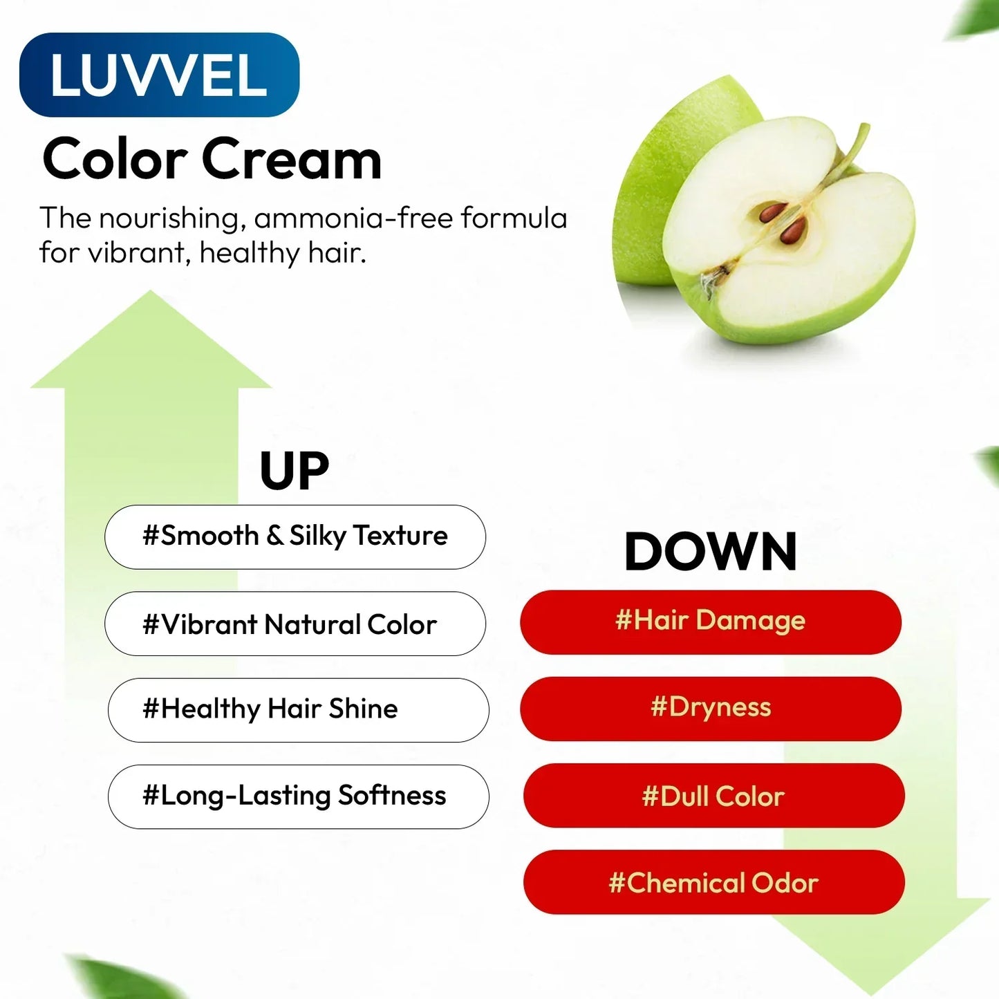 Luvvel Apple Hair Color Cream (500ml)
