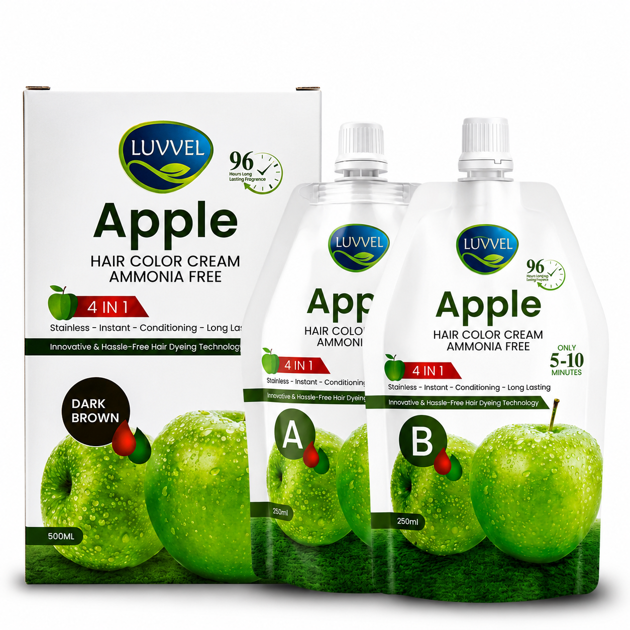 Luvvel Apple Hair Color Cream (500ml)