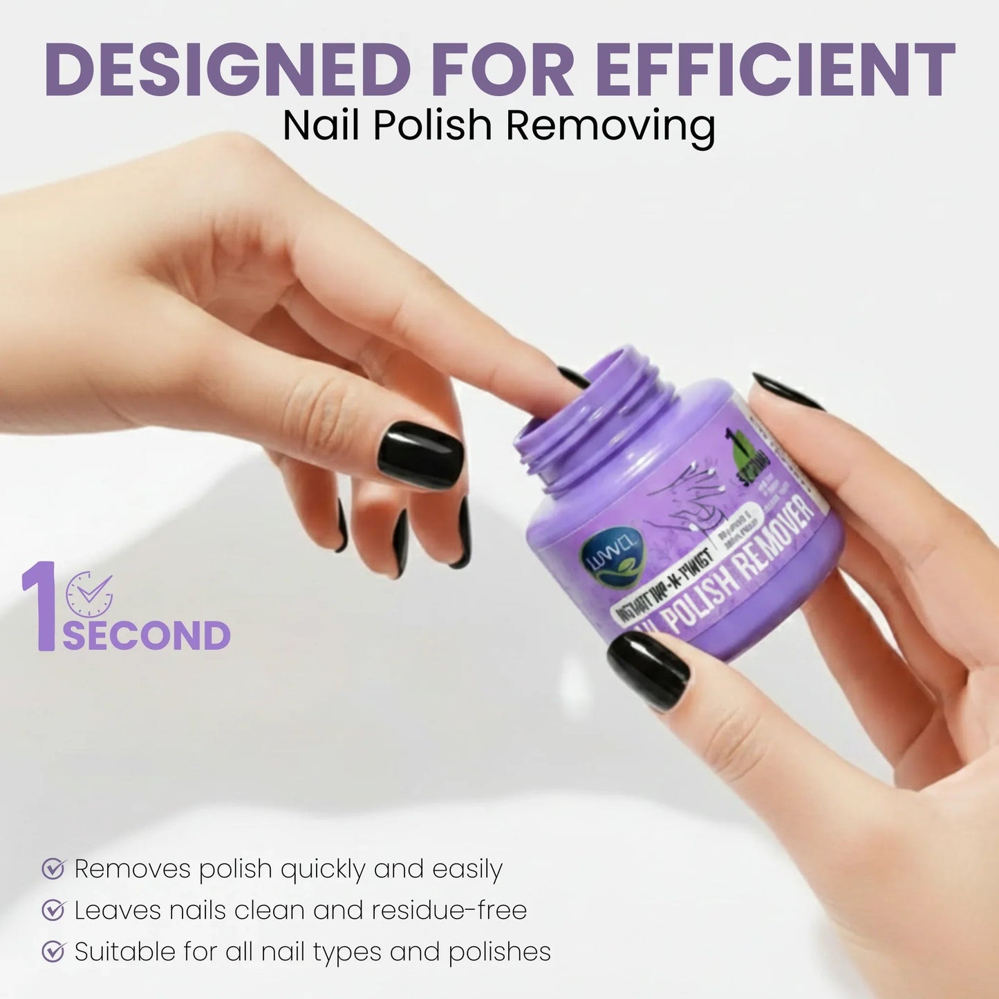 Luvvel Dip-N-Twist Nail Polish Remover — Acetone-Free, Gentle & No-Mess