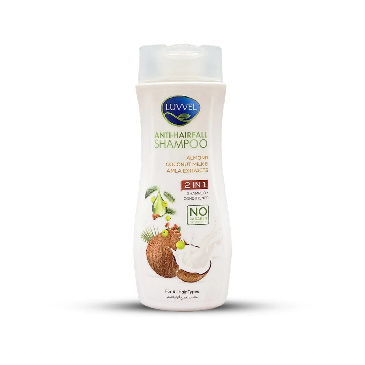 Luvvel Anti-Hairfall Shampoo — Almond & Coconut Milk