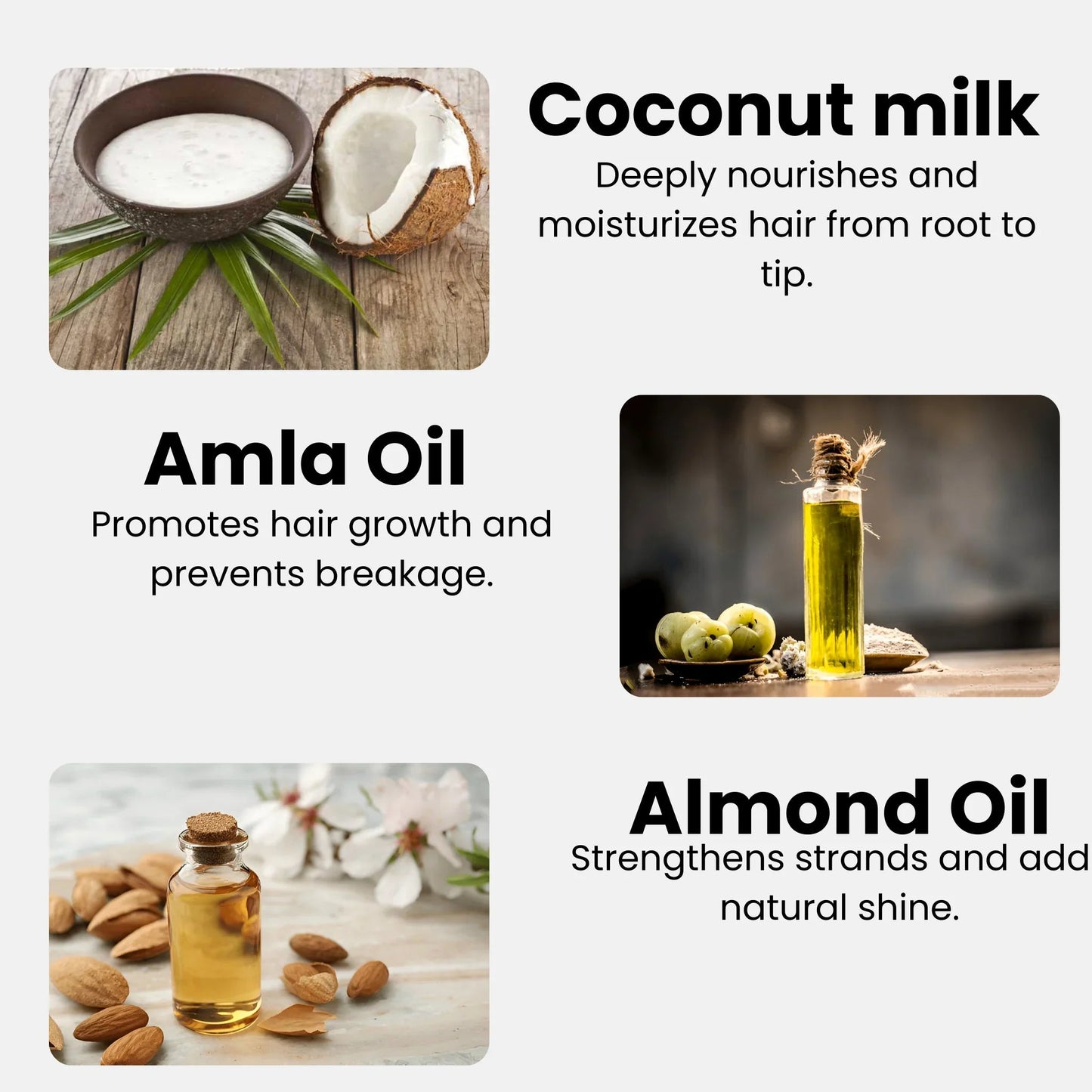 Luvvel Anti-Hairfall Shampoo — Almond & Coconut Milk