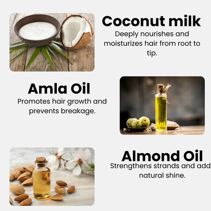 Luvvel Anti-Hairfall Shampoo — Almond & Coconut Milk